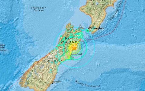 New Zealand động đất 7,8 độ Richter xuất hiện sóng thần