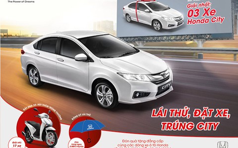 “Lái thử, trúng thật” – Trải nghiệm “Niềm vui cầm lái” ô tô Honda mới cùng cơ hội trúng thưởng Honda City