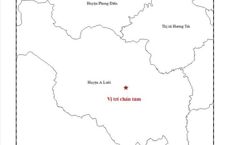 Động đất 3,5 độ richter ở huyện A Lưới