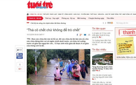 “Thà cô chết chứ không để trò chết" vào đề thi học kỳ