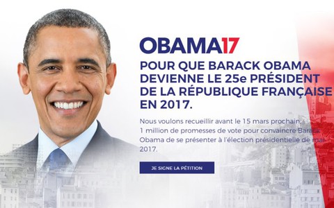 30.000 người Pháp muốn ông Obama ứng cử tổng thống