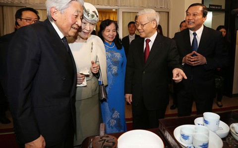 Tổng bí thư hội kiến Nhà vua và Hoàng hậu Nhật Bản
