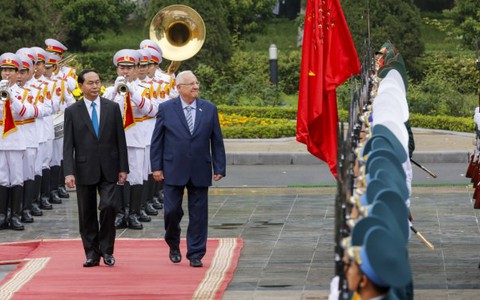 Lễ đón chính thức Tổng thống Israel tại Hà Nội