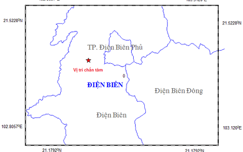 Xảy ra động đất nhẹ ở Điện Biên