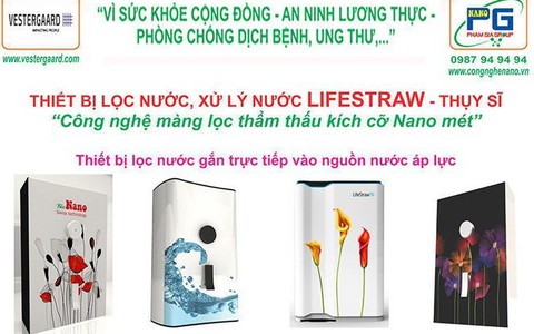 Máy lọc nước, thiết bị lọc nước, thiết bị xử lý nước Lifestraw - Thụy Sĩ