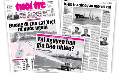 Tôn vinh bạn đọc chung tay 'cứu' cát Việt