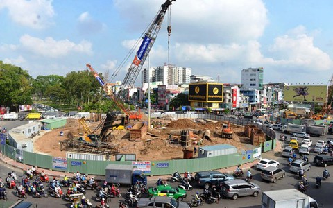 Sắp thông xe cầu vượt nút giao thông Nguyễn Thái Sơn - Nguyễn Kiệm
