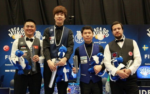 Quốc Nguyện đoạt á quân World Cup billiards 3 băng