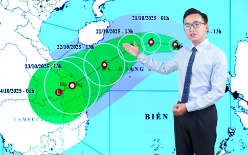 Thời tiết đêm 20 ngày 21-10: Bão số 12 áp sát đặc khu Hoàng Sa, Bắc Bộ lạnh, Trung Bộ mưa to
