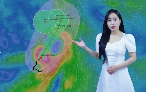 Thời tiết đêm 6 ngày 7-7: Bão số 2 sức gió mạnh cấp 11-12, giật cấp 15; Nhiều nơi có mưa