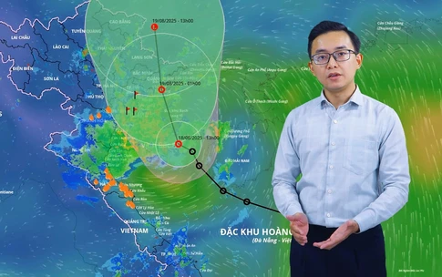 Thời tiết đêm 18 ngày 19-8: Áp thấp nhiệt đới vào Vịnh Bắc Bộ; Đông Bắc Bộ và Thanh Hóa có mưa to và dông