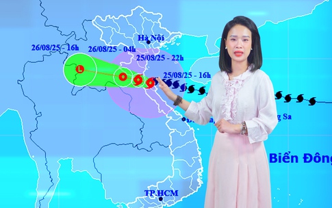 Thời tiết đêm 25 ngày 26-8: Bão số 5 đổ bộ, cảnh báo mưa lớn từ Bắc Bộ đến Quảng Trị