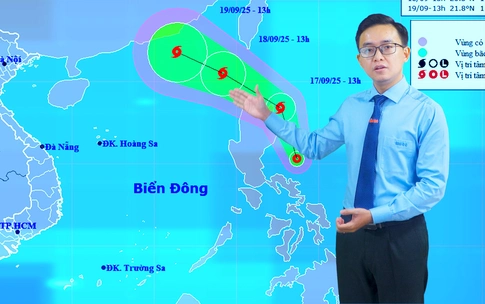 Thời tiết đêm 16 ngày 17-9: Áp thấp nhiệt đới gần Biển Đông; Nam Bộ mưa nhiều về đêm