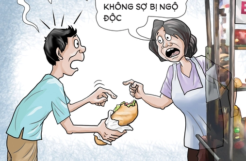 Bà bán bánh mì bảo vệ thực khách khỏi ngộ độc