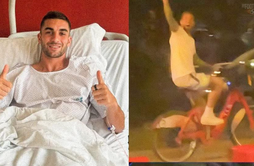 Sao Barca đạp xe đến bệnh viện ăn mừng cùng Ferran Torres