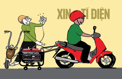 Cho anh xin tí điện!