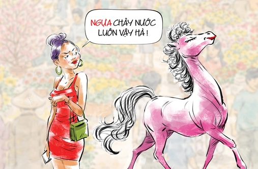 Tranh vui 'ngựa ngựa' tổng kết năm mới Bính Ngọ