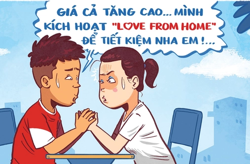 'Work from home', 'love from home' giữa bão giá
