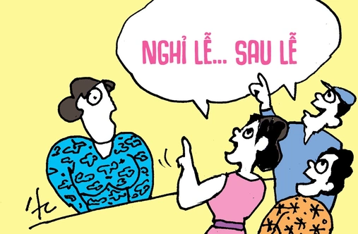 Nhân viên công ty muốn được nghỉ lễ... sau lễ