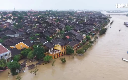 A panoramic view of flooding in Vietnam’s Hoi An
