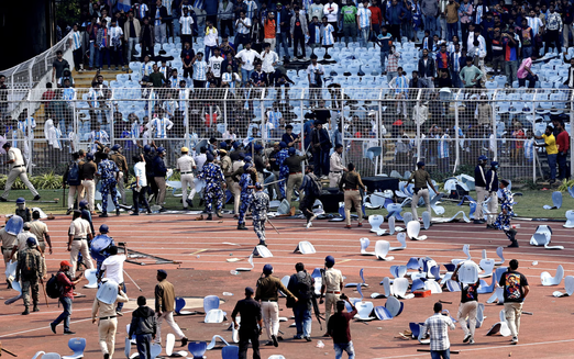 Police detain organiser of Messi visit after Indian fans rip up seats
