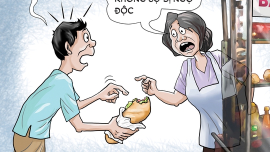 Bà bán bánh mì bảo vệ thực khách khỏi ngộ độc