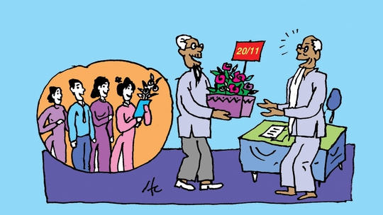 Niềm vui của thầy giáo già trong ngày 20-11