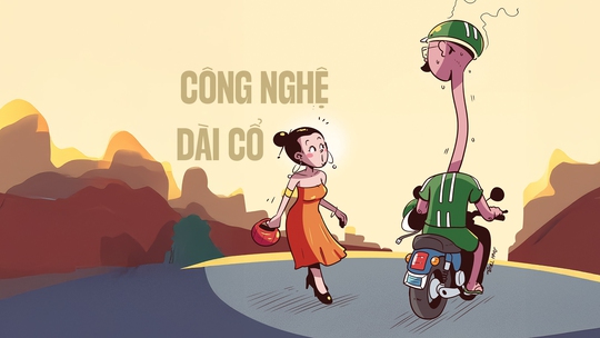 Xe công nghệ chờ dài cổ, khách cứ ung dung thong thả