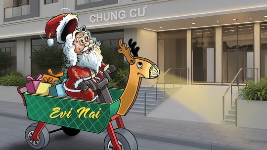 Ông già Noel gặp khó vì đi xe điện