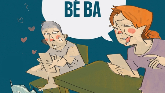 Bé ba thời công nghệ