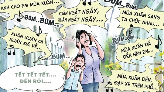 Biệt đội karaoke khu phố xin kính chào xuân mới