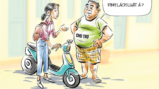 Đi thuê trọ với chiếc xe điện