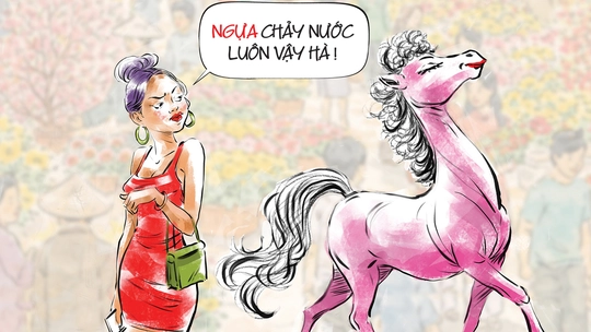 Tranh vui 'ngựa ngựa' tổng kết năm mới Bính Ngọ