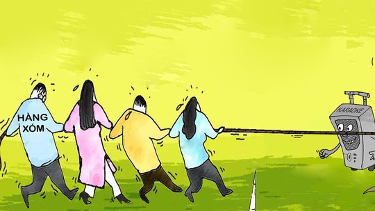 Karaoke thi kéo co với hàng xóm