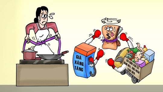 Giá xăng dầu tăng, bà nội trợ 'méo mặt' nhất