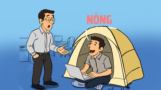 Trong khi chờ ông Trời mưa, người ta ngủ tại công ty, nghỉ mát ở nhà