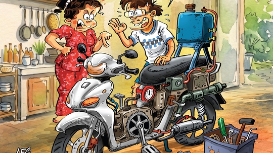 Tuổi Trẻ Cười số 1-6-2026: Ông chồng độ xe đón xăng E10