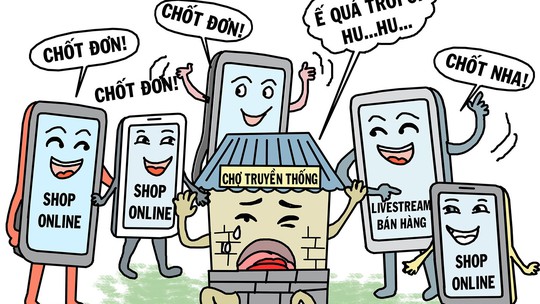 Chợ truyền thống giữa vòng vây 'chốt đơn'