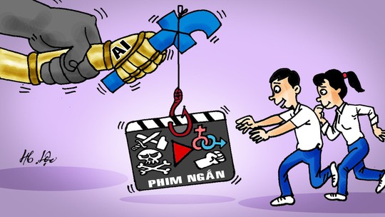 Chiếc cần câu phim ngắn AI 'cướp' hết thời gian trong ngày