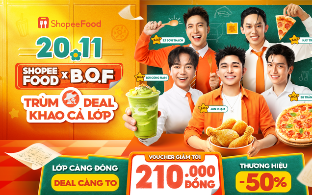 ShopeeFood tung loạt ưu đãi xịn sò, liên hoan thả ga dịp 20-11