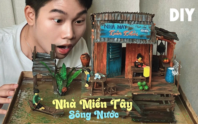 Chàng trai gen Z làm mô hình sông nước miền Tây hút triệu view