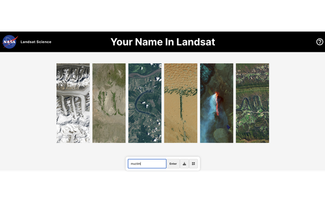 Cách viết tên từ hình ảnh vệ tinh Trái đất của NASA