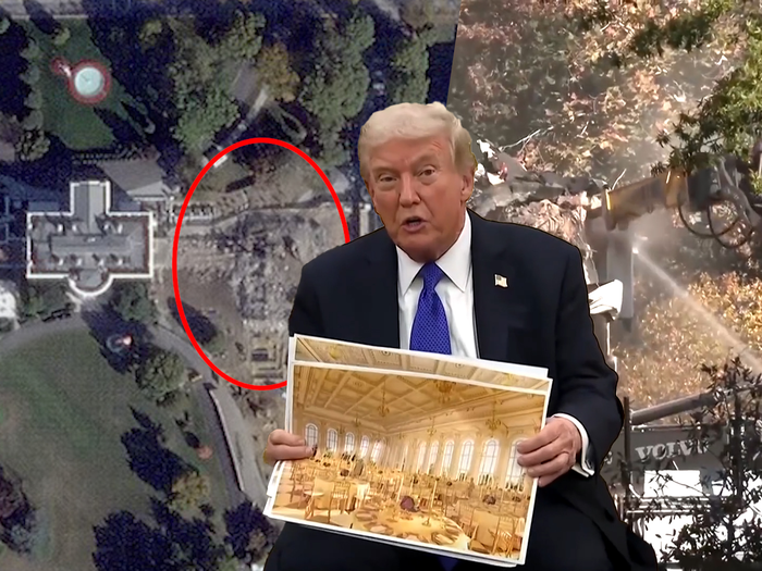 Cánh Đông Nhà Trắng bị phá dỡ hoàn toàn để làm 'phòng khiêu vũ Trump'