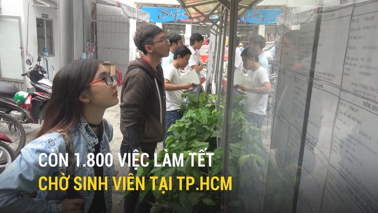 Còn 1.800 việc làm tết chờ sinh viên tại TP.HCM