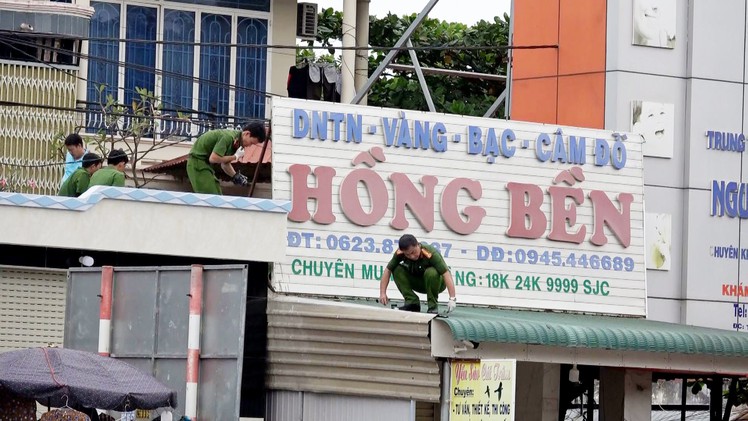 Một tiệm vàng ở Bình Thuận bị mất trộm gần 200 cây vàng