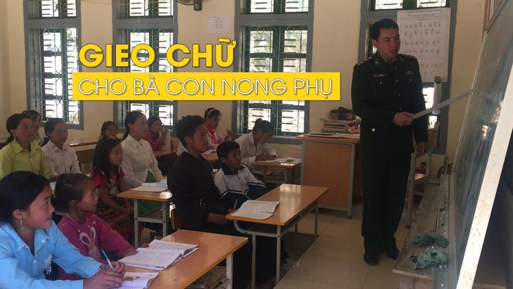Gieo chữ trên đỉnh Nong Phụ