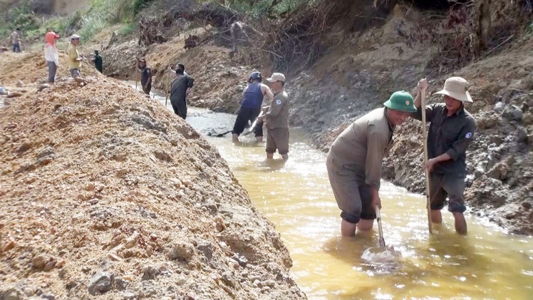 Mực nước sông Vĩnh Phước xuống thấp, nguy cơ thiếu nước trên diện rộng