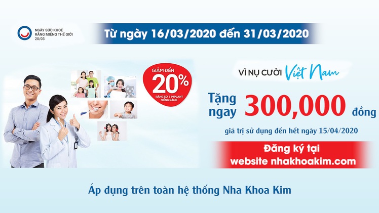 Nha khoa Kim Hưởng ứng Ngày sức khỏe răng miệng thế giới 20/3