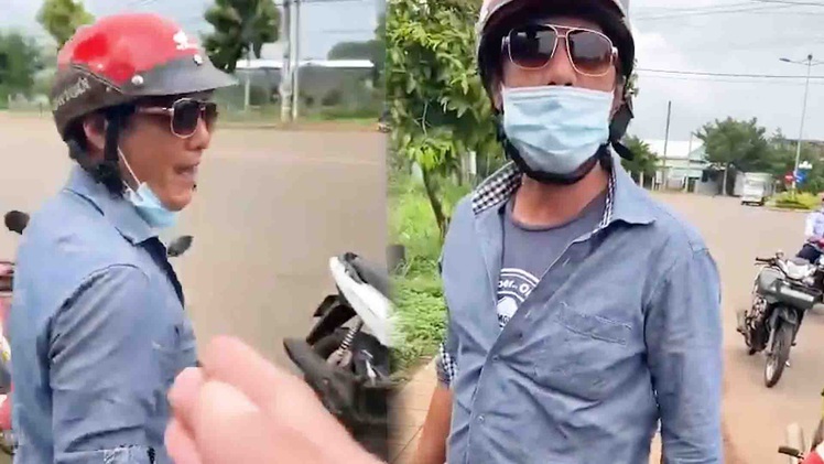 Video: Tạm giữ hình sự người đàn ông thách thức, đạp vào đùi thành viên chốt kiểm soát dịch