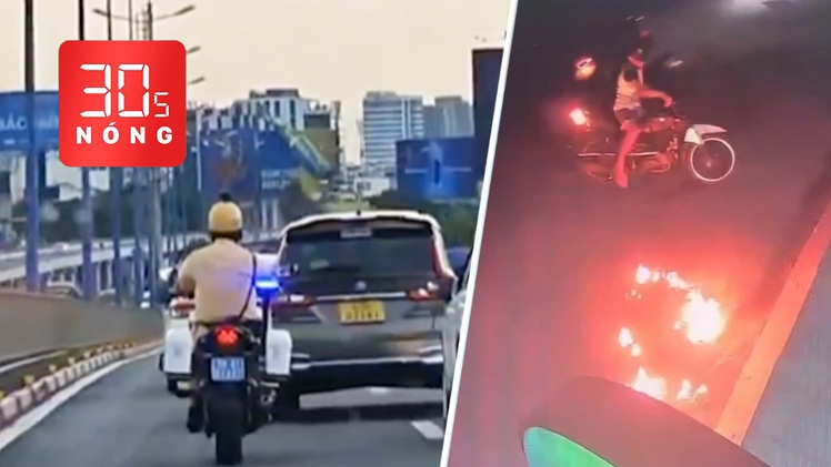 Bản tin 30s Nóng: CSGT rượt 4km chặn ô tô vi phạm; Bắt người đàn ông ném ‘bom xăng’ 3 ngân hàng